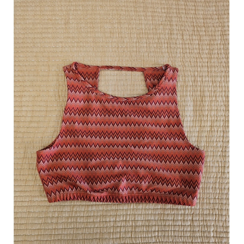 Beyond Yoga Spacedye Open Back XL Cropped Tank Top Chevron Athleisure  Sportsbra